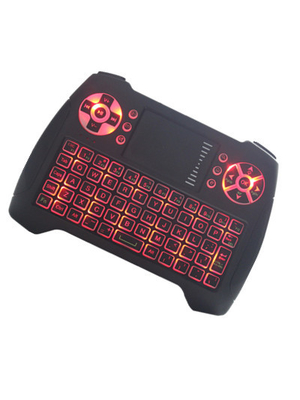 Rote von hinten beleuchtete mini drahtlose Tastatur und Maus für Audio/Video-Player